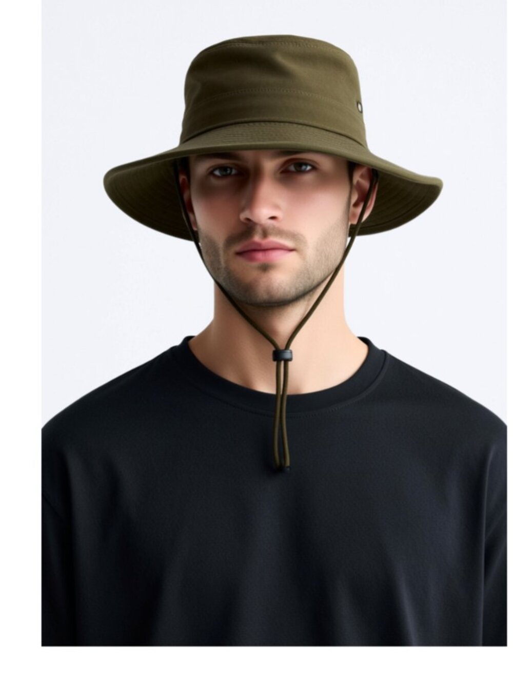 J Hats Light Tan Cotton Boonie/Bush/Outback Hat (Large/58 CM)